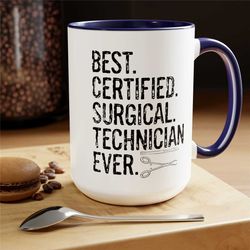 best certified surgical technician ever mug entrepreneur woman christmas gift for her gift for wife coworker gift floral