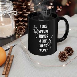 halloween mug spooky mug i like spooky this and word fuck giftmerch office funny gift best friend gift christmas
