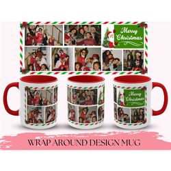 personalized christmas collage mug, christmas coffee mug for mom/dad christmas, holiday mug, custom xmas photo, christma