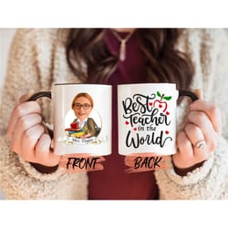best teacher mug with photo, custom teacher photo mug for her world teachers day, teacher coffee mug, school teacher mug