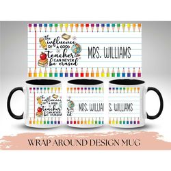 influence of teacher mug, school teacher gifts mug for teacher back to school, personalized motivational mug, teacher gi
