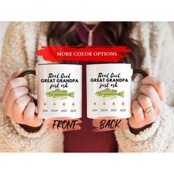 reel cool great grandpa mug, great grandpa gift mug for great grandpops fathers day, funny great grandpa mug, fishing mu