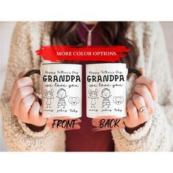 grandpa we love you mug, grandpa mug for grandad fathers day gift, grandpa custom mug, grandfather mug, personalized gra