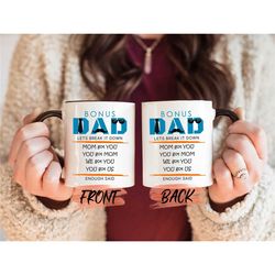 enough said mug, coolest step dad mug for bonus dad fathers day, bonus dad gift, bonus dad mug, best bonus dad ever, ste
