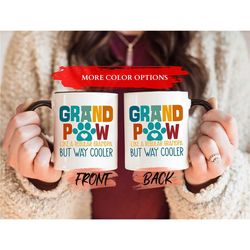 grand paw mug, dog grandpa mug for dog grandad fathers day gift, retro mug, dog paw mug, funny grandpa mug, dog grandpa