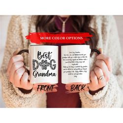 pet grandma mug, dog grandma mug for granddog mothers day gift, best dog grandma, personalized granddog mug, grandma gif