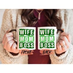 wife mom boss mug, entrepreneur mom female boss babe mug for women mothers day, female entrepreneur, entrepreneur gift,