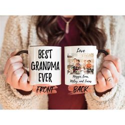 best grandma ever mug, grandma gift mug for granny mothers day, grandma photo mug, worlds best grandma, customized grand