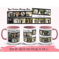 custom wedding mug, custom wedding photo collage mug for couples anniversary gift, wedding collage mug, personalized fil