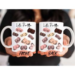 funny boob mug, boob mug for women breast cancer awareness month gift, tits cup, feminist mug, boobs mug, body positivit