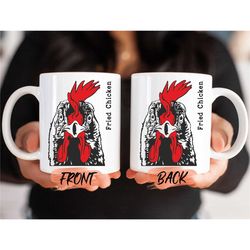 fried chicken mug, novelty mug for men and women birthday gift, funny coffee mug, novelty gifts, novelty mugs, novelty g