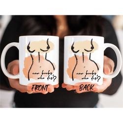 new boobs mug, boob mug for women breast cancer awareness month gift, tits cup, feminist mug, boobs mug,  body positivit