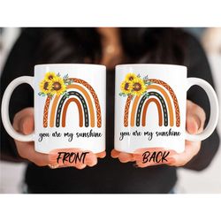 you are my sunshine mug, sunflower mug for sunflower lovers christmas gift, sunflower cup, sunshine mug, sunflower mugs