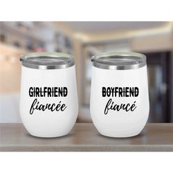 custom engagement wine tumbler, engagement tumbler for couple engagement gift, bride groom tumbler, wedding wine tumbler