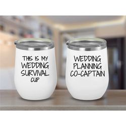 funny wedding wine tumbler, engagement tumbler for couple engagement gift, bride groom tumbler, wedding planning wine tu