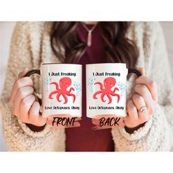 octopus mug, funny octopus coffee mug for friend christmas gift, octopus cup, octopus present, octopus gifts for men and