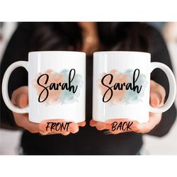 personalized mug, personalized coffee mug for friend birthday gift, monogram mug, initial mug, custom name mug for men a