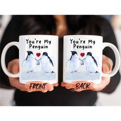 penguin mug, couple penguin mug for couples anniversary gift, penguins mug, couple penguins mug gifts for men and women