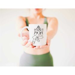 taupe, grey, multi, or orange cat christmas mug | festive holiday for cat mom coffee cup | cat lover | coffee | kitty ki