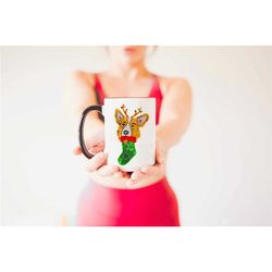 pembroke welsh corgi christmas mug | festive holiday for dog mom coffee cup | man's best friend | coffee | dog lovers po