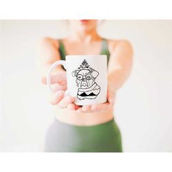 english bulldog christmas mug | festive holiday for dog mom coffee cup | man's best friend | coffee | dog lovers portrai