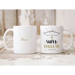 super godfather mug - godfather gift - godfather request - birth gift - personalized mug -