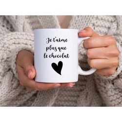 mug i love you more than chocolate - mug i love you - mug chocolate - i love you - chocolate - birthday gift - gift for