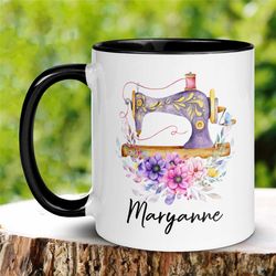 personalized sewing mug, sewing mug, custom sewing gift, seamstress mug, sewers mug, hobby mug, tea coffee cup, quilting