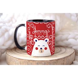 personalised christmas mug, secret santa gift him or her, mug gift, name xmas mug, hot chocolate mug xmas gift for husba