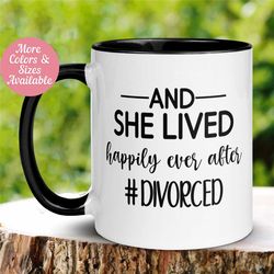 divorce mug, happily ever after divorced mug, divorce celebration, divorce party gift, breakup gift, new beginning mug,