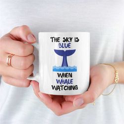 whale watching mug, blue whale, whale watching, humpback whale, orca, whale coffee mug, whale gift, whales, wwf, ocean,