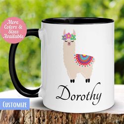 personalized llama name mug, custom name mug, name mug, custom coffee mug, personalized coffee mug, mom nana grandma mug