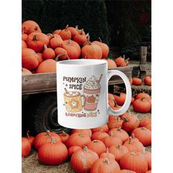 pumpkin spice mug, pumpkin spice lover, funny halloween mug, spooky season gift, halloween decor, autumnal mug, autumn d