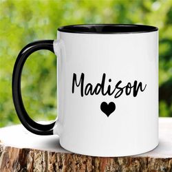 valentines day, personalized heart mug, custom name mug, heart coffee mug, mug with name, love mug, mothers day mug, bes