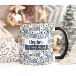 crazy dog man personalised name dog mug, personalised mug, dog lover gift for him, valentines gift him, dad son husband