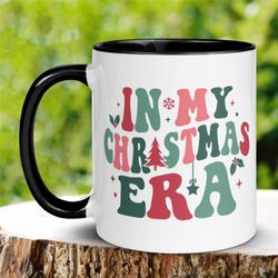 christmas gifts, christmas mug, in my christmas era, in my era, retro, holiday mug, christmas coffee mug, christmas tree