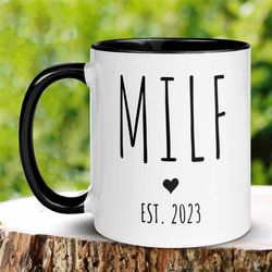 milf mug, future milf gift, mom to be, funny gift for mom, gift for wife, upgraded to milf mug, new mom coffee mug, pers