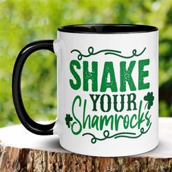 st patricks day mug, shake your shamrock mug, irish coffee mug, saint patricks day mug cup, lucky mug, clover mug, green