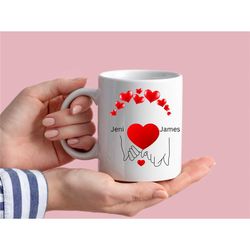 personalized couple wedding mug, custom engagement gift, bride and groom gift, valentines day mug, gift for spouse, cust