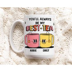 custom best friend mug, bestie ceramic cup personalized, best friend friendship mug, friends mug, friend birthday presen