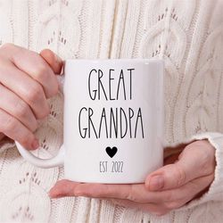 great grandpa mug - pregnancy announcement, pregnancy reveal, new great grandpa gift, new baby announcement, baby reveal