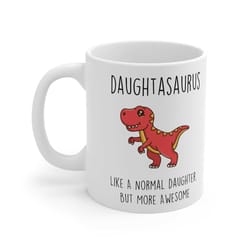 daughter mug daughtasaurus like a normal daughter but more awesome ceramic dinosaur novelty present