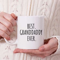 granddaddy gifts, granddaddy mug, best grandpa gift, minimalist granddaddy coffee cup, funny grandfather granddaddy fath