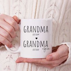 grandma, grandma again - pregnancy announcement, baby announcement, grandma again gift, mother's day gift, grandma again