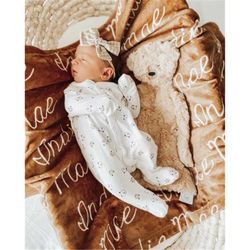 personalised custom blanket, baby girl blanket, name blanket, personalised gift, custom gift