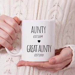 aunt, great aunt - pregnancy announcement, pregnancy reveal, great aunt gift, new baby, baby reveal gift, custom new gre