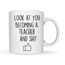 teacher graduation gift, teacher graduates, teacher gifts, teacher mug, teaching graduation, teaching gift, funny teache