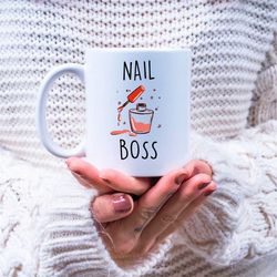 nail boss - best nail tech mug, gift for nail boss, nail boss gift, nail technician gift, nail salon gift, gift for nail