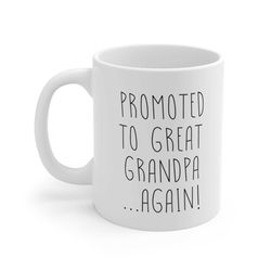 promoted to great grandpa...again! - pregnancy announcement, great grandpa again gift, great grandpa gift, baby again gi