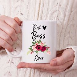 best boss ever mug cup - boss coffee mug - boss coffee cups for women - boss appreciation gift - boss day gift for her -
